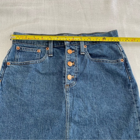J. Crew Button-front denim skirt Size 25 - Picture 5 of 8